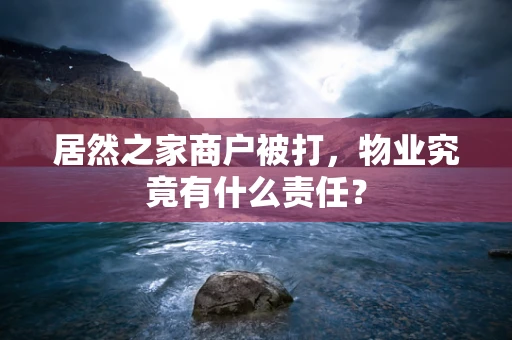 居然之家商户被打，物业究竟有什么责任？
