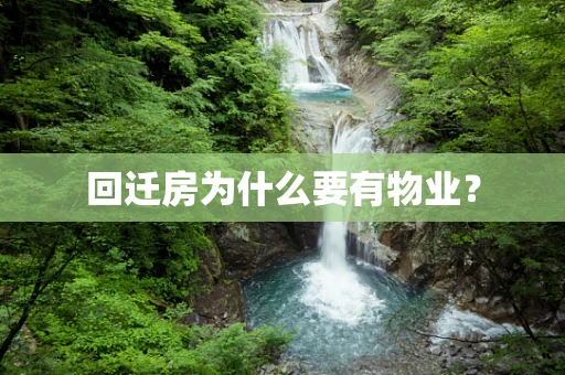 回迁房为什么要有物业？