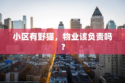 小区有野猫，物业该负责吗？