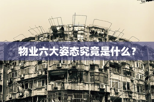 物业六大姿态究竟是什么？
