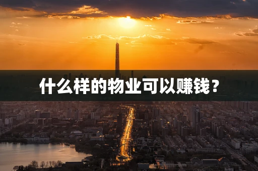 什么样的物业可以赚钱？