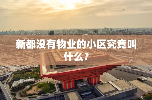 新都没有物业的小区究竟叫什么？