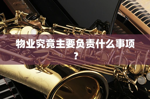 物业究竟主要负责什么事项？