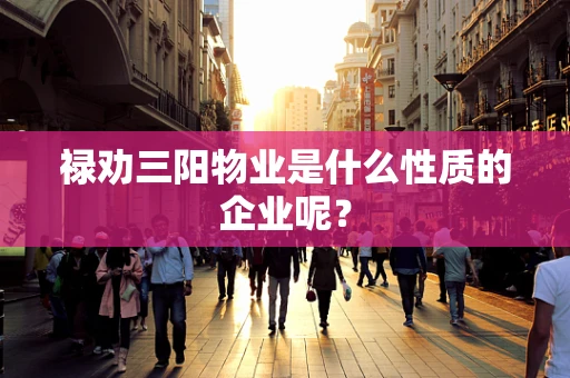 禄劝三阳物业是什么性质的企业呢？