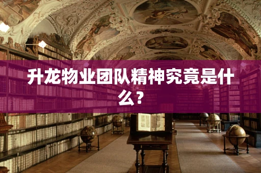 升龙物业团队精神究竟是什么？