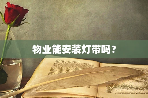 物业能安装灯带吗？