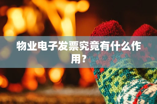 物业电子发票究竟有什么作用？