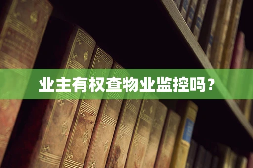 业主有权查物业监控吗？