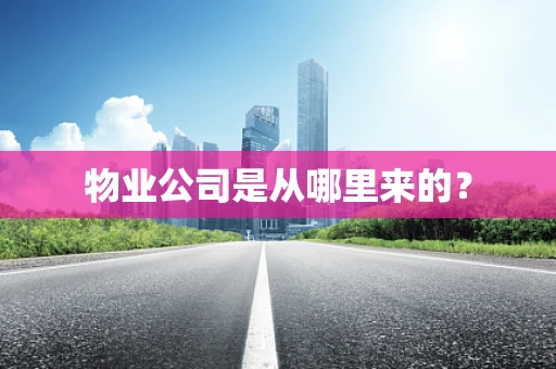 物业公司是从哪里来的？