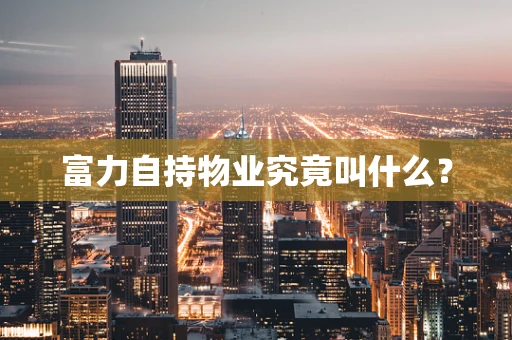 富力自持物业究竟叫什么？