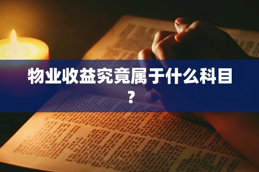 物业收益究竟属于什么科目？