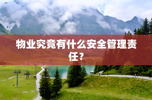 物业究竟有什么安全管理责任？