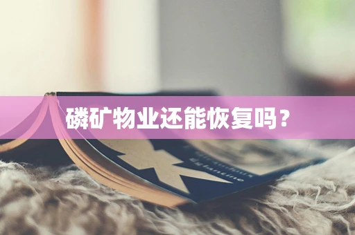 磷矿物业还能恢复吗？