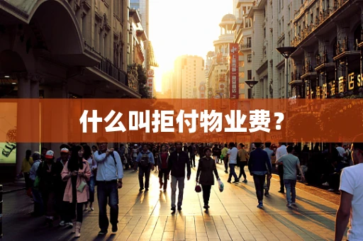 什么叫拒付物业费？