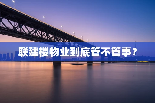 联建楼物业到底管不管事？