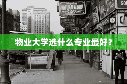 物业大学选什么专业最好？