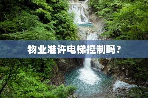 物业准许电梯控制吗？
