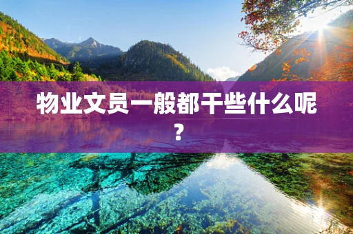 物业文员一般都干些什么呢？