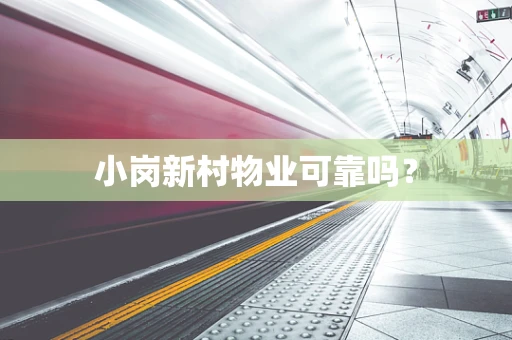 小岗新村物业可靠吗？