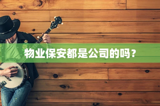 物业保安都是公司的吗？