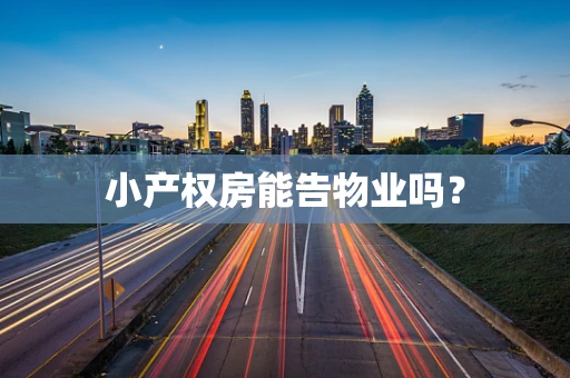 小产权房能告物业吗？