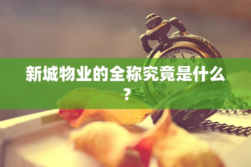 新城物业的全称究竟是什么？