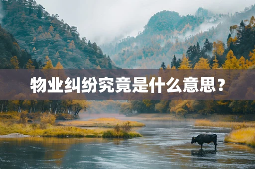 物业纠纷究竟是什么意思？